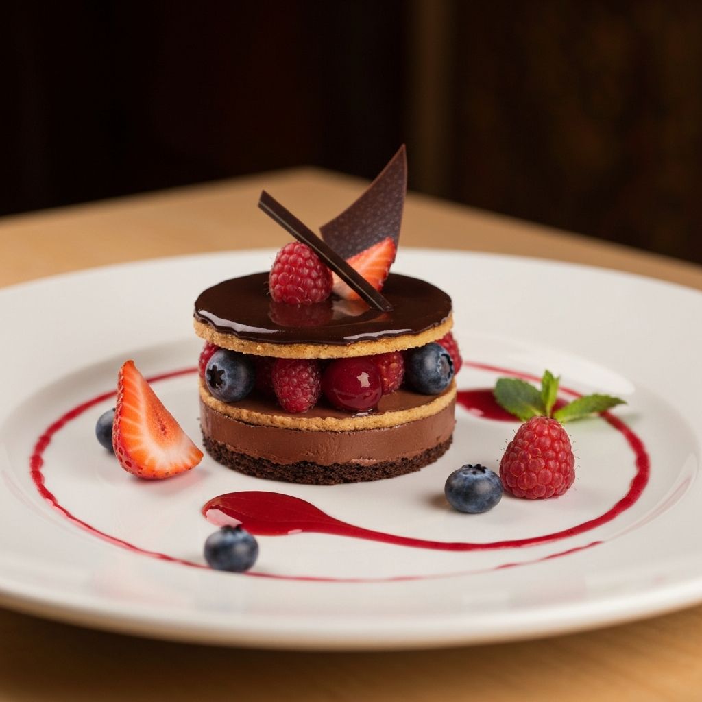 Elegant gourmet desserts
